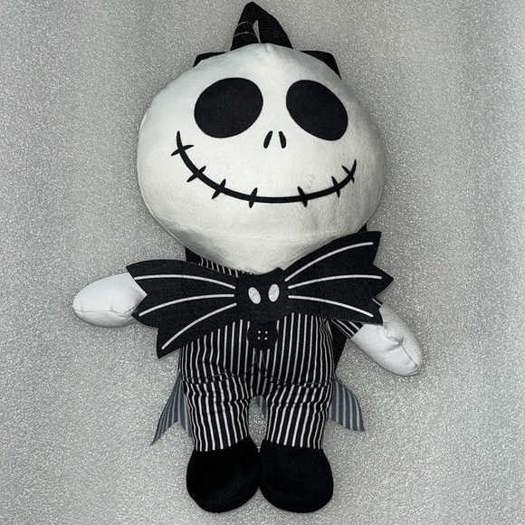 🆕 Jack Skellington Backpack Mini Nightmare  Before Christmas Stuffed Plush Zip - Picture 1 of 13